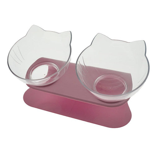 Nekomi Double Cat Bowl – Ergonomic Design to Protect Cervical Vertebra