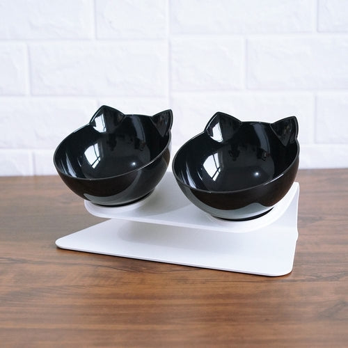 Nekomi Double Cat Bowl – Ergonomic Design to Protect Cervical Vertebra