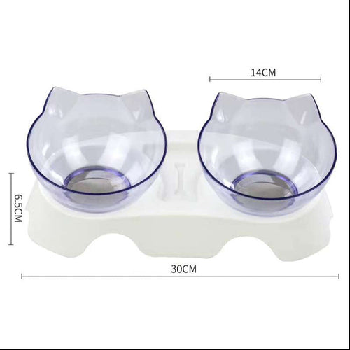 Nekomi Double Cat Bowl – Ergonomic Design to Protect Cervical Vertebra
