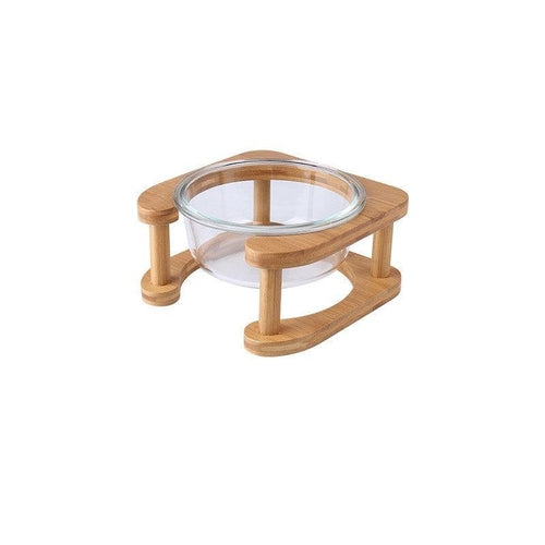 Nekomi Elegant Glass Cat Bowl Set