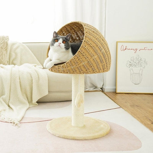 Nekomi Rustic Rattan Cat Tree