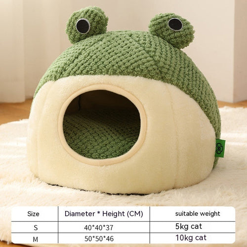 Nekomi Little Frog Plush Cat Nest