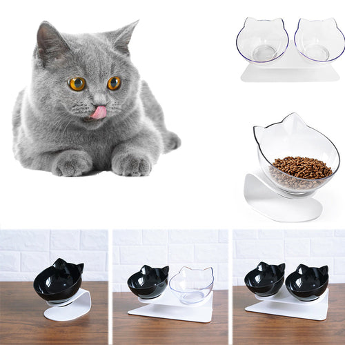 Nekomi Double Cat Bowl – Ergonomic Design to Protect Cervical Vertebra