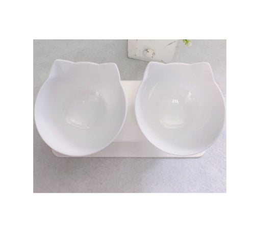Nekomi Double Cat Bowl – Ergonomic Design to Protect Cervical Vertebra