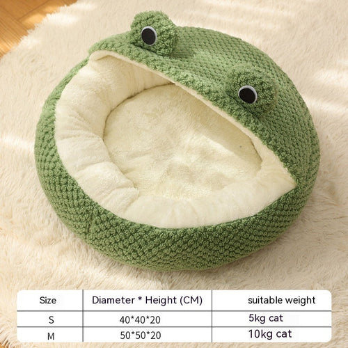 Nekomi Little Frog Plush Cat Nest