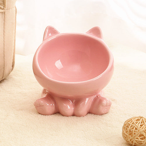 Nekomi Tilted Ceramic Cat Bowl