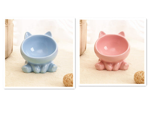 Nekomi Tilted Ceramic Cat Bowl