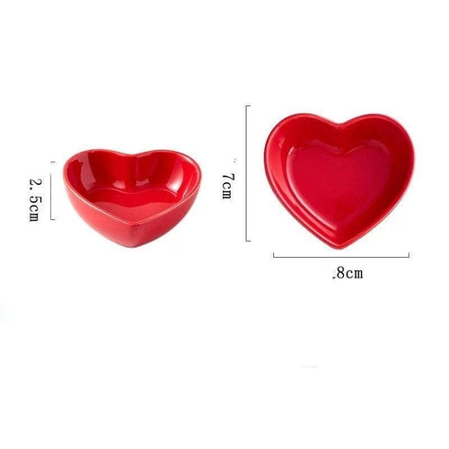 Nekomi Heart-Shaped Ceramic Bowl
